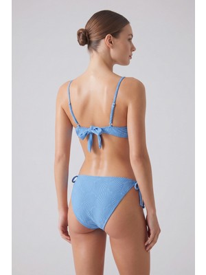 Obje Kadın Mavi Deniz Kabuğu Desen Bikini Takım