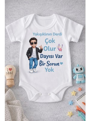 Eydu Baby Organik Pamuk Teddy Bear Breakdance Baskılı Bebek Body Kısa Kollu Badi Çıtçıtlı Zıbın