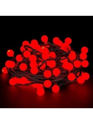 Yvz Store 5m 28 LED Kırmızı Işık Siyah Kablo Fişli