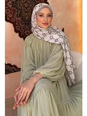 İmaj Butik Taş Monogram Desenli Soft Şal