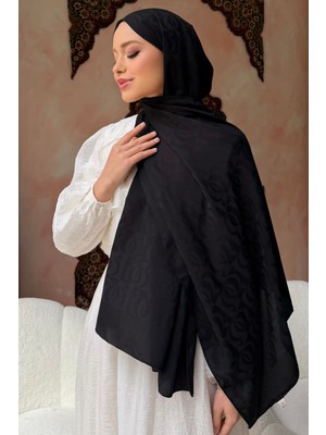 İmaj Butik Siyah Jakar Şal