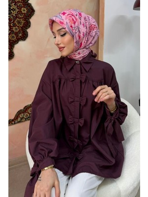 İmaj Butik Pudra Desenli Ipek Eşarp