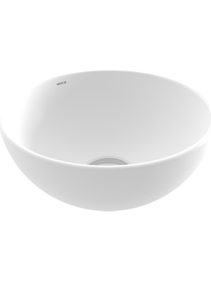 Bocchi Sottile Slim Tezgah Üstü Yuvarlak 26 cm Lavabo Mat Beyaz