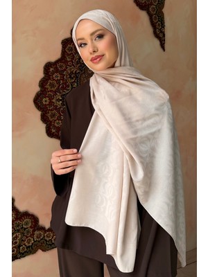 İmaj Butik Bej Jakar Şal