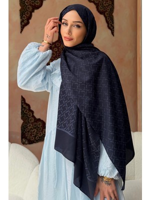 İmaj Butik Lacivert Jakar Şal