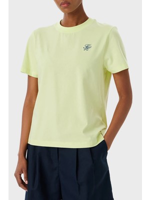 Tommy Hilfiger Pamuklu Logolu Regular Fit Bisiklet Yaka T Shirt Bayan T Shirt WW0WW48699 Zje