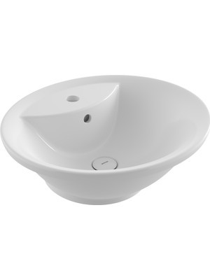 Bocchi Verona Batarya Banklı Lavabo Çanak 50 cm Beyaz