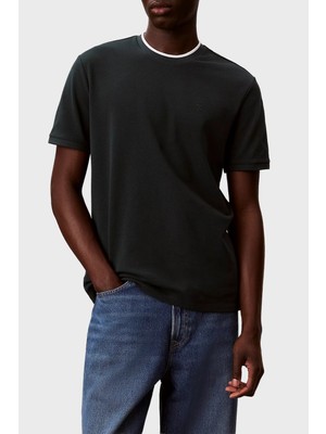 Calvin Klein % 100 Pamuk Regular Fit Bisiklet Yaka T Shirt LV04LF215GPZM Erkek T Shirt LV04LF215G Pzm