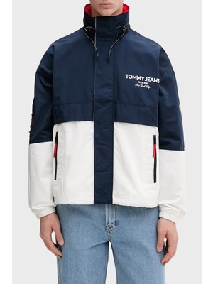 Tommy Jeans Logolu Oversize Logo Detaylı Dik Yaka Mont Erkek Mont DM0DM22739 C1G