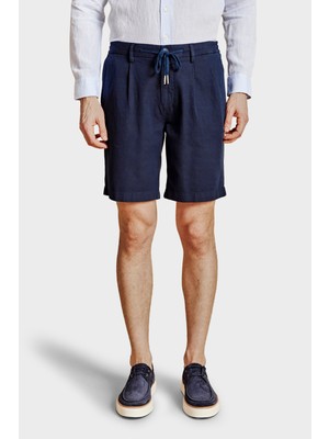 Brooks Brothers Pamuk ve Keten Karışımlı Bağcıklı Şort Erkek Şort BBSS26MSO003137