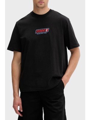 Tommy Jeans Logolu Pamuklu Regular Fit Bisiklet Yaka T Shirt Erkek T Shirt DM0DM22546 Bds