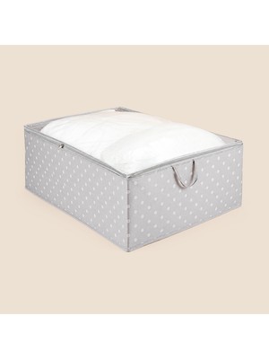 Simple Living Yatak Altı Şeffaf Baza Hurcu - Gri - 80X50X20 cm