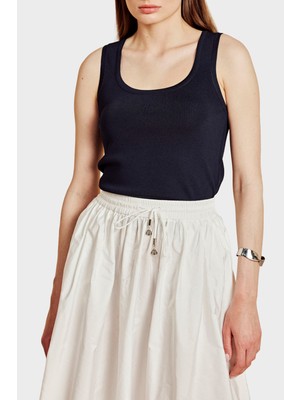 Brooks Brothers Önü Palmiye Desenli Rayon Triko Atlet Bayan Atlet BBSS26FKT002137