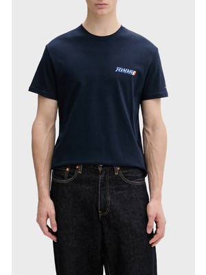 Tommy Jeans Pamuklu Sırt Baskılı Regular Fit Bisiklet Yaka T Shirt Erkek T Shirt DM0DM22547 C1G