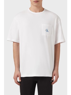 Calvin Klein % 100 Pamuk Relaxed Fit Bisiklet Yaka T Shirt LV00NM2972100 Erkek T Shirt LV00NM2972 100