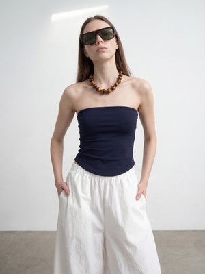 Dilvin 21218 Straplez Top-K.lacivert