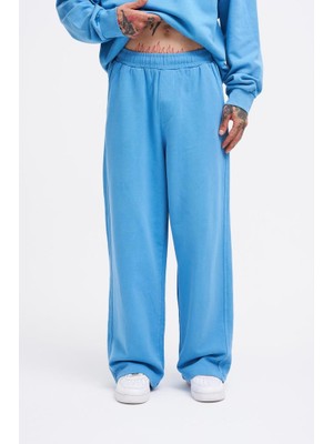 Machinist Clothing Erkek Yıkamalı Basic Baggy Eşofman Altı Açık Mavi