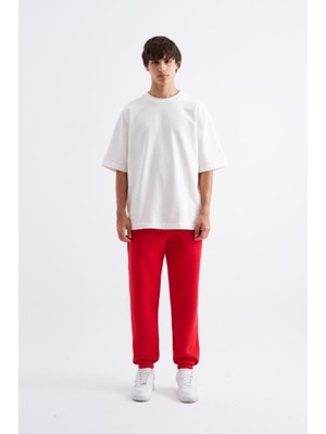 Machinist Clothing Erkek Relaxed Jogger Basic Eşofman Altı Açık Kırmızı