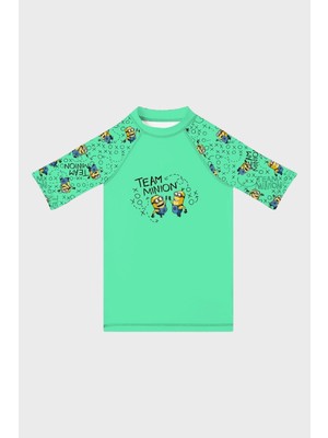 Slipstop Zingoo Baskılı Uv Korumalı Kısa Kollu Mayo T Shirt Erkek Çocuk T Shirt ST2622140001