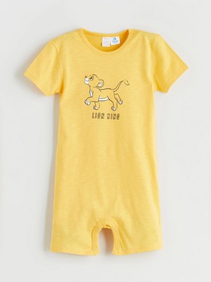 LC Waikiki Lcw Baby Turuncu Aslan Kral Baskılı Erkek Bebek Tulum