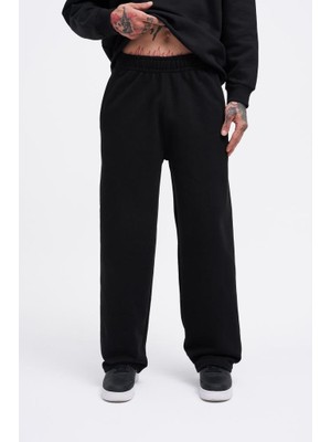 Machinist Clothing Erkek Basic Diagonal Baggy Eşofman Altı Siyah