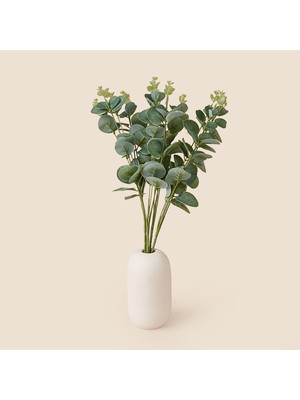Evidea Deco Okaliptus 4'lü Dal Çiçek - Yeşil - 48 cm