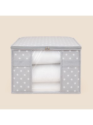 Simple Living Pencereli Kazak Hurcu - Gri - 45X40X30 cm