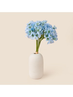 Evidea Deco Ortanca 4'lü Buket Çiçek - Mavi - 31 cm