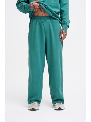 Machinist Clothing Erkek Yıkamalı Basic Baggy Eşofman Altı Yağ Yeşili