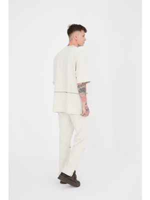 Machinist Clothing Erkek Blanket Stitch Eşofman Altı Uzay Grisi