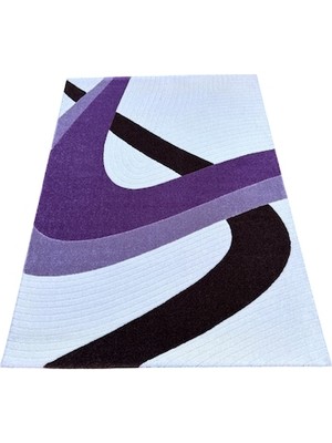 Burak Halı Samyeli 10818 Wn 125X180 Lila Beyaz Kahve 2,25 M2