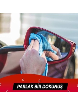 Hype Store - Mikrofiber Oto Cam Bezi 2'li Paket, Araba Pencere Temizlik Havlusu, Baklava Desenli Özel Kesim 50X70 cm (Mavi-Yeşil)