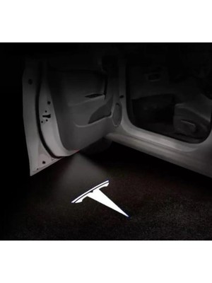 Hype Store Model Y ile Uyumlu Araç Kapısı Hd LED Projektör Işığı (Logo) - Yüksek Çözünürlük