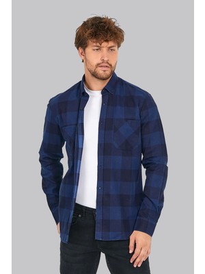 Mencod G-Altier Ekose Denim Gömlek