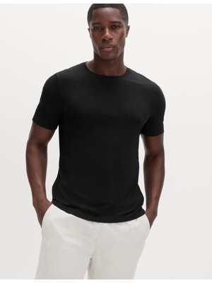 Marks & Spencer Saf Pamuklu Kısa Kollu T-Shirt
