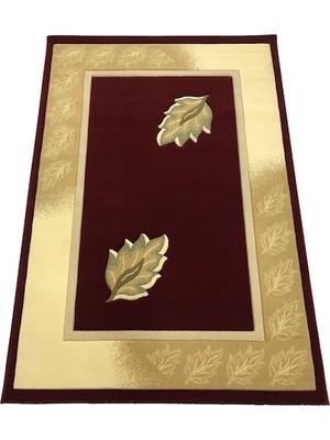 Burak Halı Saray Halı Vizyon Carving 9050 Kırmızı 125X180 Krem 2,25 M2 Halı