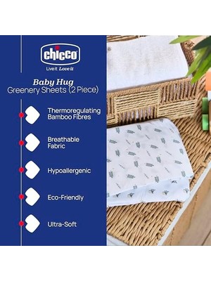 Hype Store Çarşaf Bambu Set Iki Parça Baby Hug Greenery