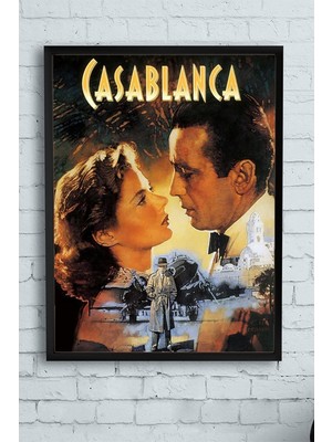 Hype Store (PSTER10418) Casablanca Film Afişi Çerçeveli Tablo (30 x 40CM)