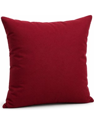 NB Tex Özel Seri Kare Bordo Dekoratif Kırlent Yastık 45X45