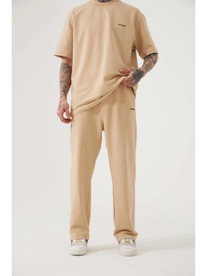 Machinist Clothing Relaxed Basic Baggy Eşofman Altı Bej
