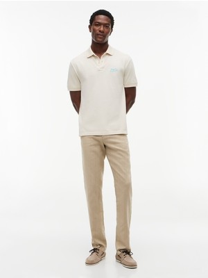 Tommy Hilfiger Denton Sorona Lınen Erkek Bej Pantolon - MW0MW42337