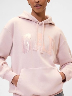 Gap Logo Fleece Sweatshirt Kadın Pembe Sweatshirt