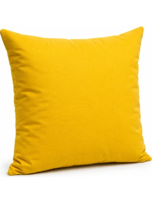 NB Tex Özel Seri Kare Sarı Dekoratif Kırlent Yastık 45X45