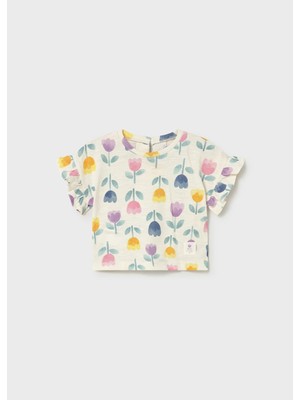 Mayoral Kız Bebek Oversize Tshirt Bej