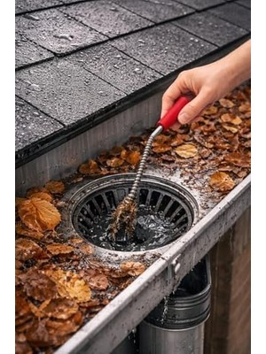 3 Metre Manuel Gider Açma Teli, Lavabo ve Banyo Için Uzun Spiral Gider Açıcı, Paslanmaz Çelik Tıkanıklık Açma Aparatı, Lavabo Açma Spirali 3m, Manuel Gider Açma Aparatı