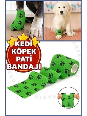 Octacare Su Geçirmez Kendinden Yapışkanlı Kedi & Köpek Pati Bandajı – Ayak Koruyucu Bandaj Ayakkabısı 2 Adet Yeşil