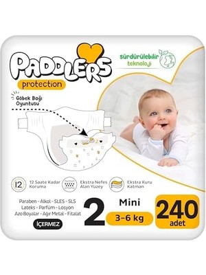Protection Bebek Bezi 2 Numara (240 Adet) ve Bakım Örtüsü Seti