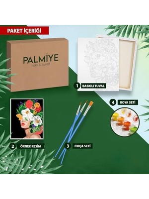 Hobi Sanat Sayılarla Boyama Tuval Seti Fırça Boya Dahil (Çıtalı) 40X50 cm - Karlı Cadde