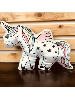 FT Tasarım Unicorn Tasarımlı Yumuşak Peluş Yastık