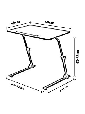 Yatak Üstü Koltuk Kenarı Eğim ve Yükseklik Ayarlı Çocuk Ders Çalışma Çok Amaçlı Sehpası Masa 40CMX60CMX67CM